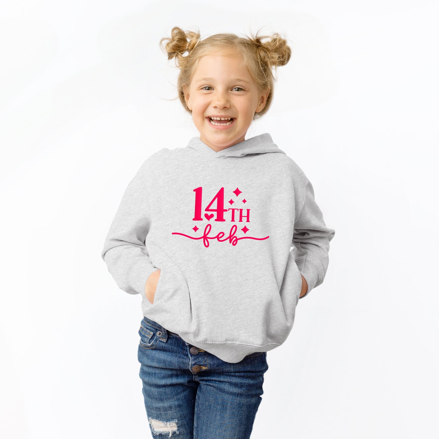 14the Feb Stars Puff Print | Toddler Graphic Hoodie