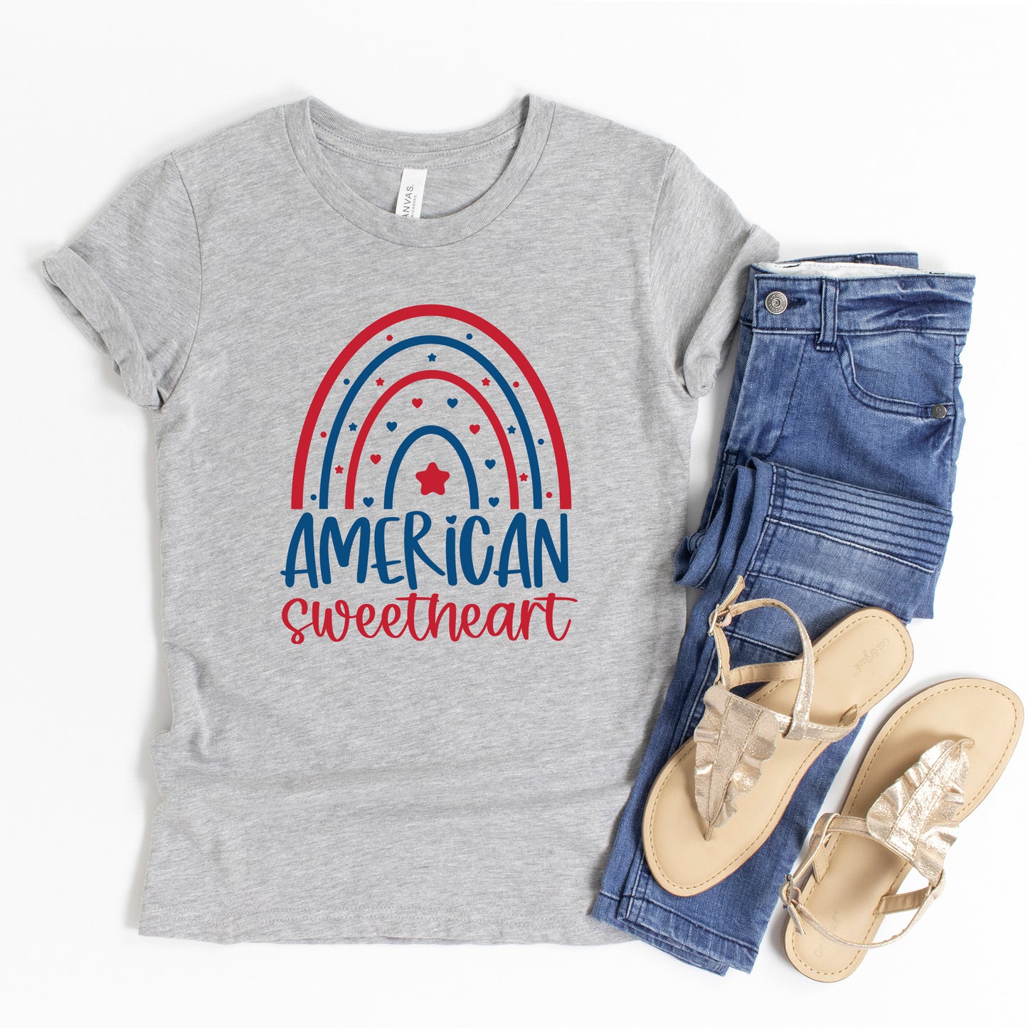 American Sweetheart Rainbow | Youth Short Sleeve Crew Neck