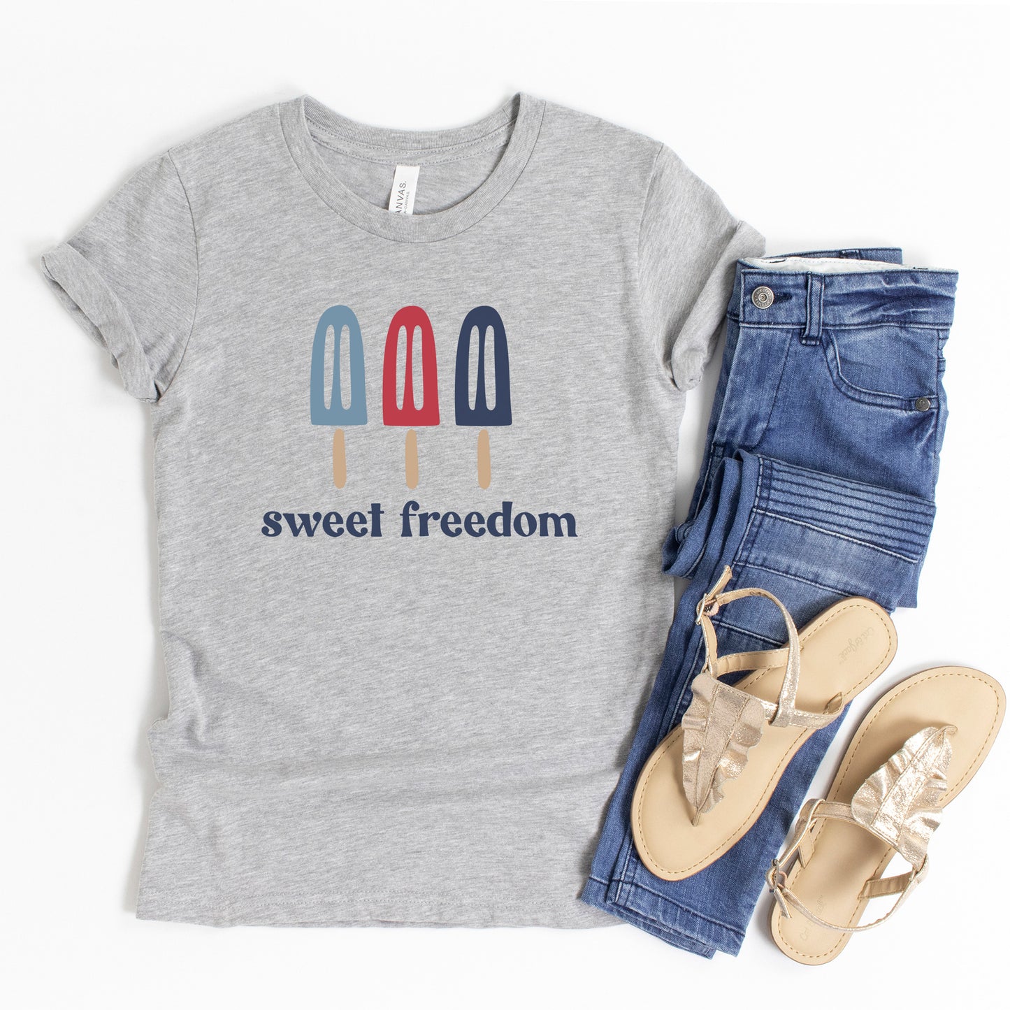 Sweet Freedom Popsicles | Youth Short Sleeve Crew Neck