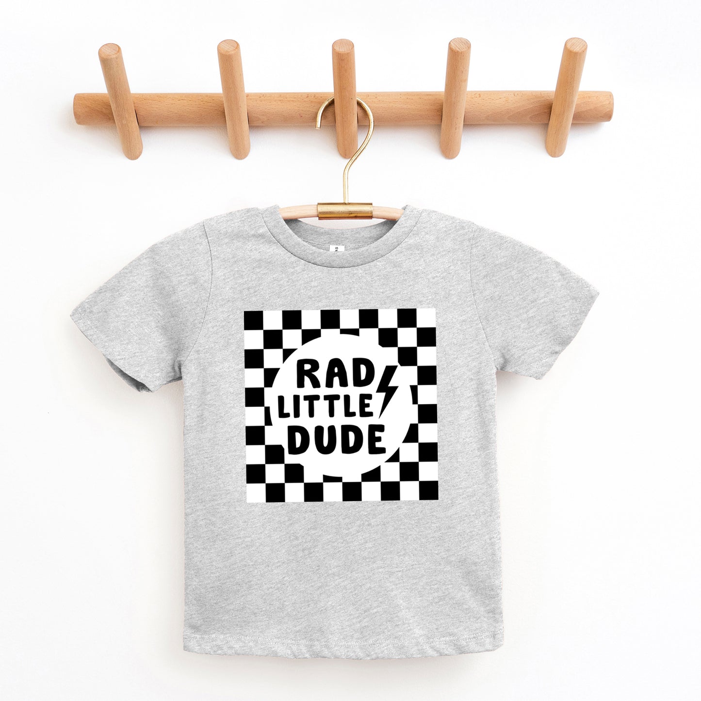 Rad Little Dude Checkered | Toddler Graphic Short Sleeve Tee