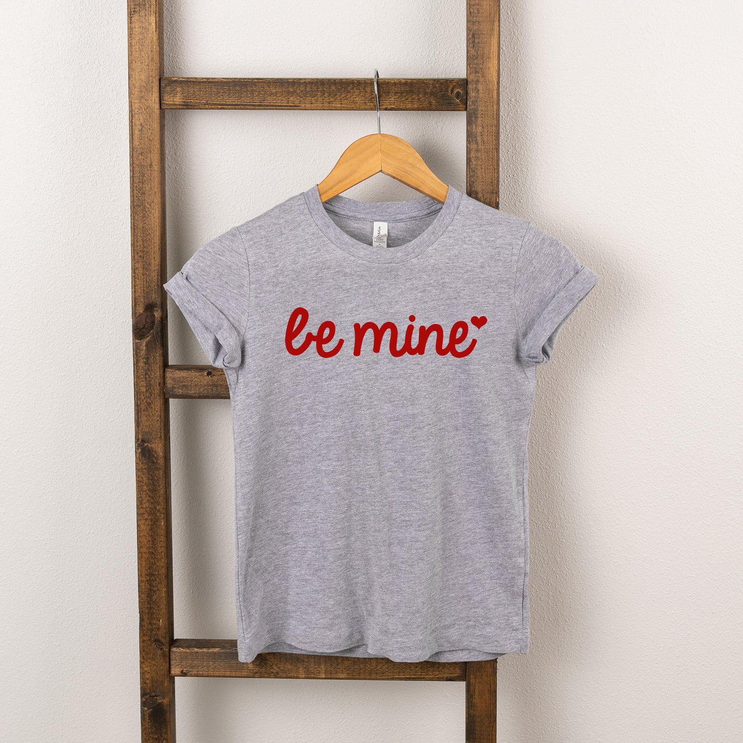 Be Mine Cursive Heart | Youth Short Sleeve Crew Neck