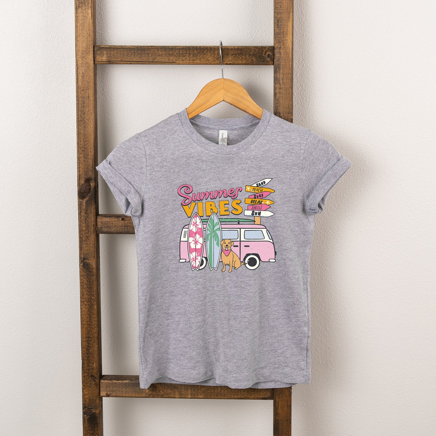 Summer Vibes Dog | Youth Short Sleeve Crew Neck