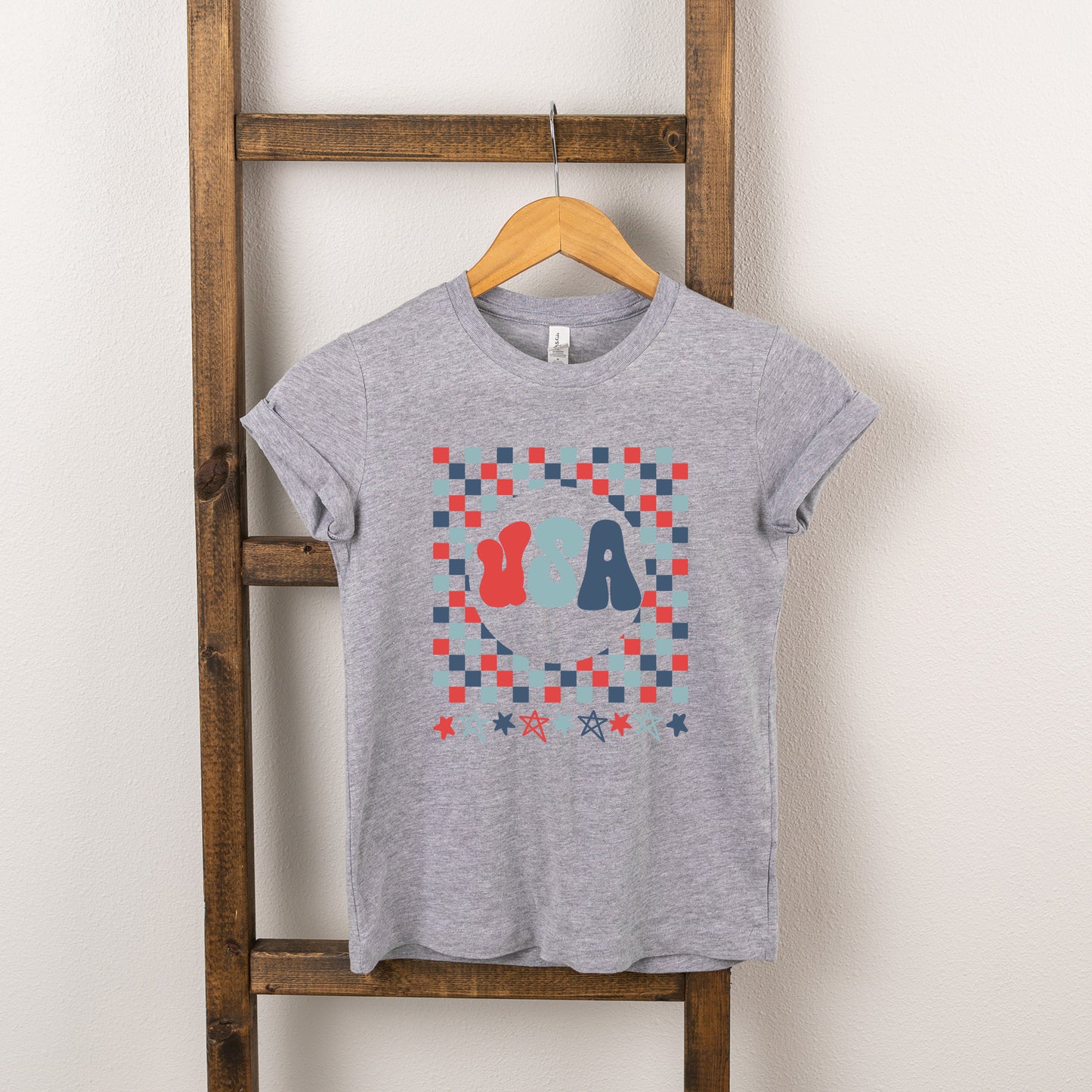 USA Checkerboard | Youth Short Sleeve Crew Neck