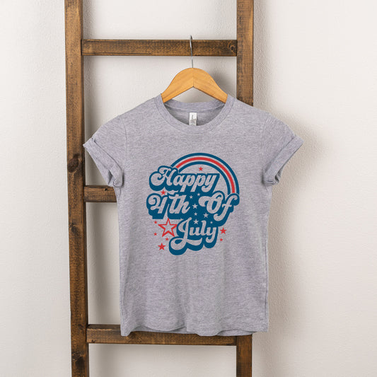 Happy 4th of July Rainbow | Youth Short Sleeve Crew Neck