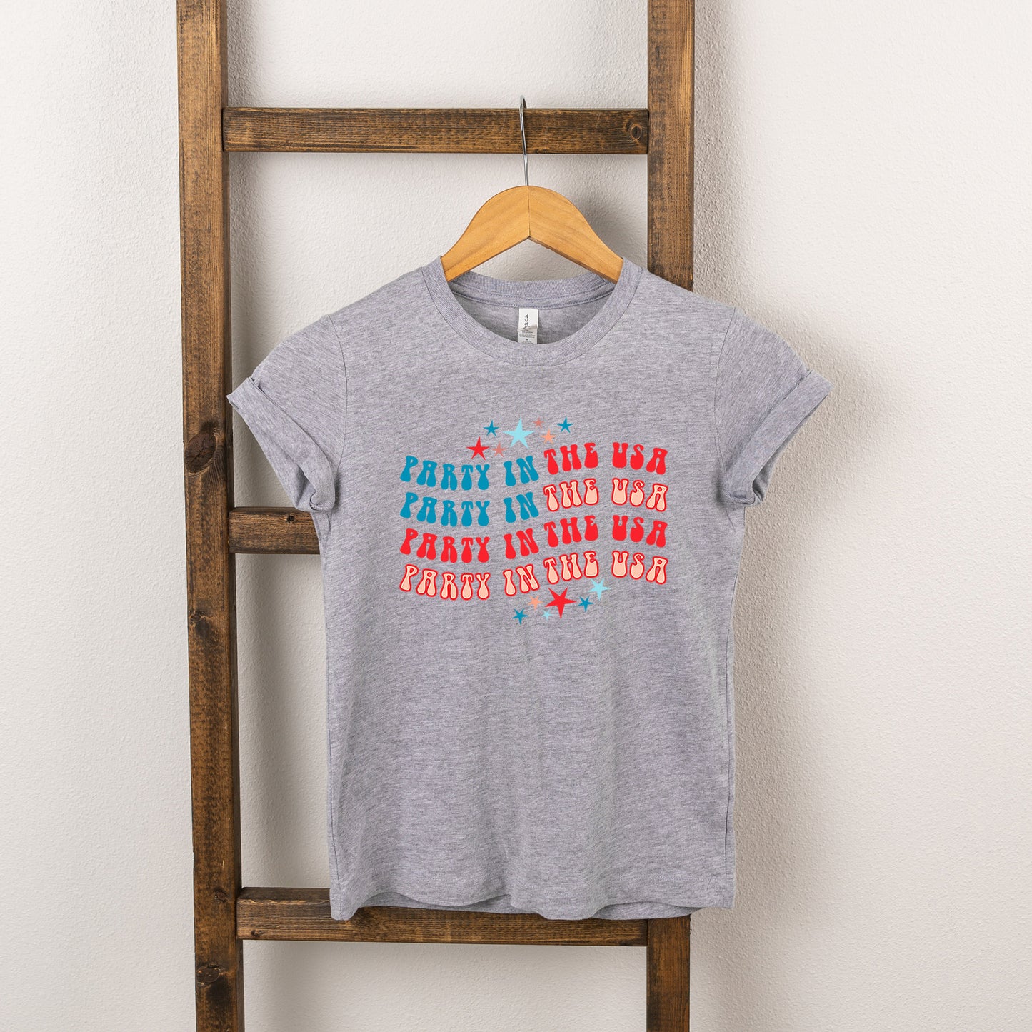 Party In The USA Wavy | Youth Short Sleeve Crew Neck
