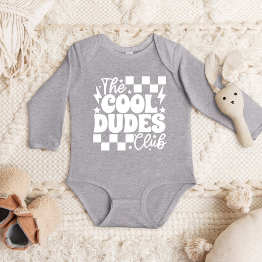 Cool Dudes Club | Baby Graphic Long Sleeve Bodysuit
