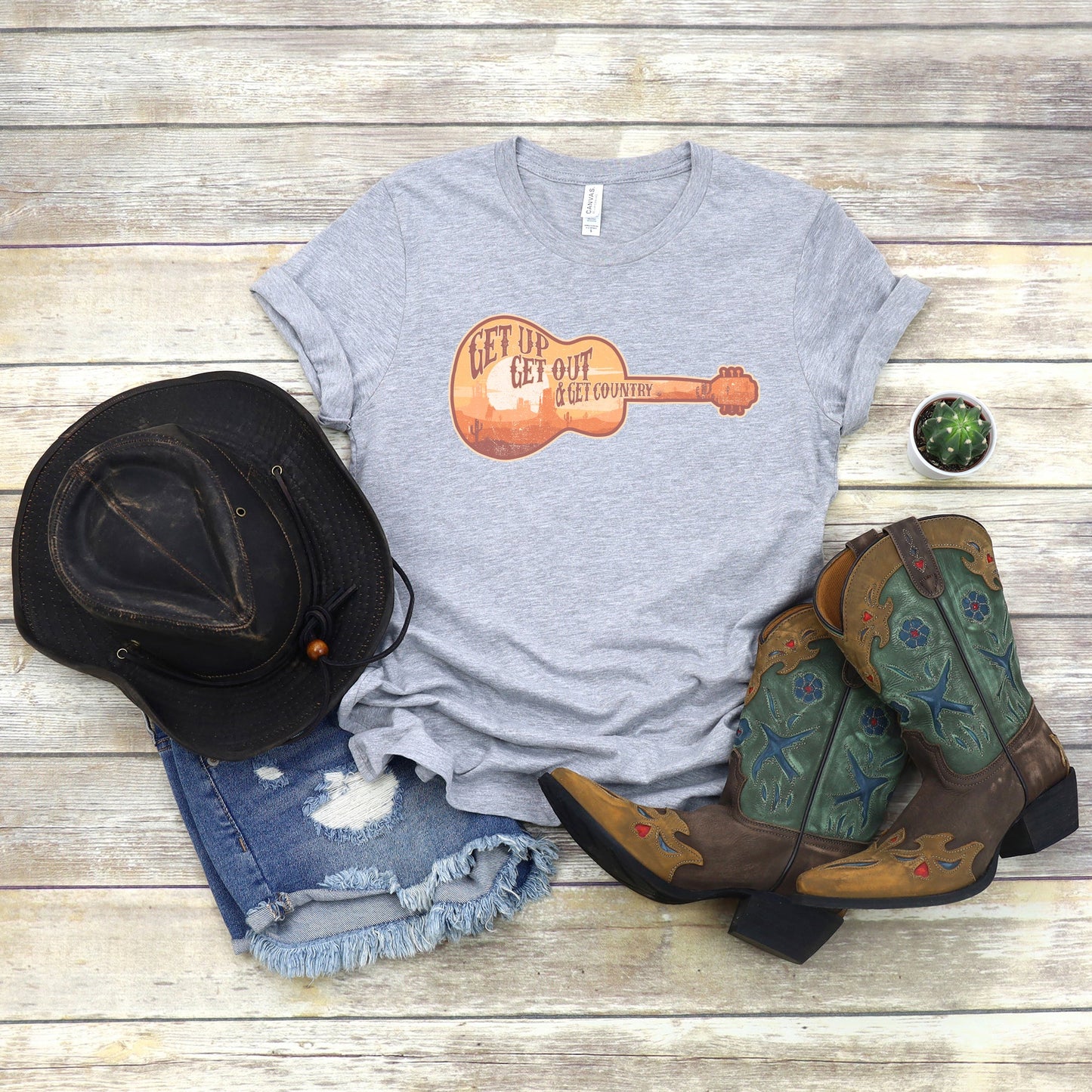 Get Up Get Out Country | Short Sleeve Crew Neck