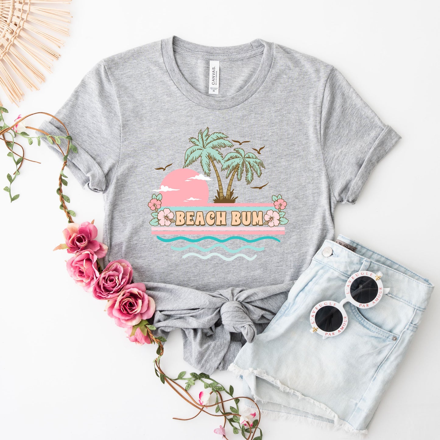 Beach Bum Stripes | Short Sleeve Crew Neck