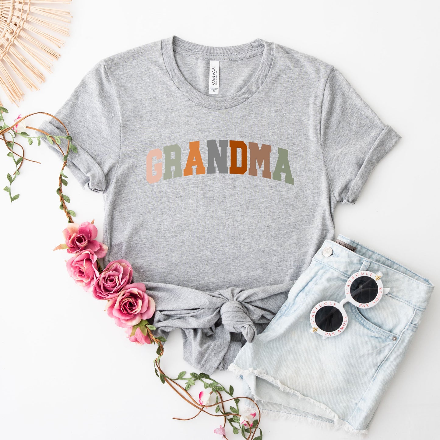 Grandma Colorful | Short Sleeve Crew Neck