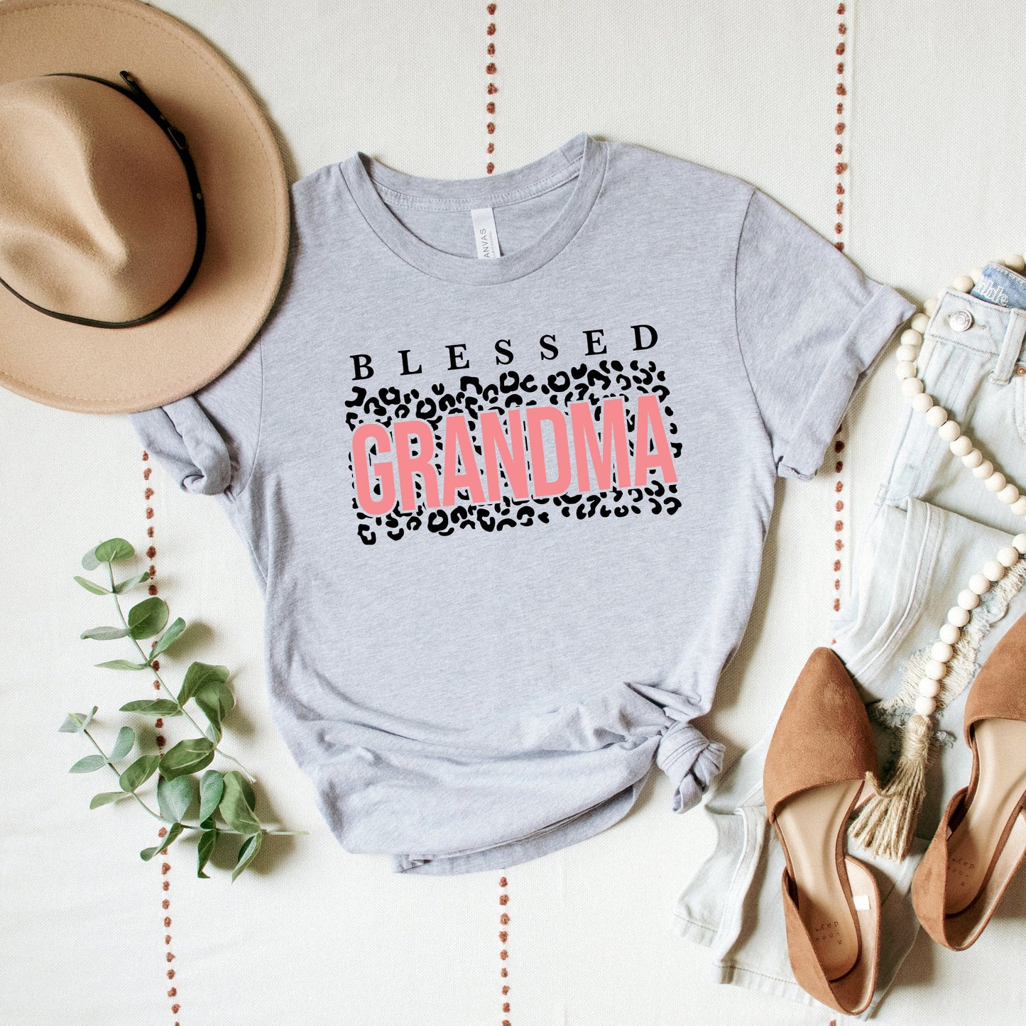 Bless Grandma Leopard | Short Sleeve Graphic Tee