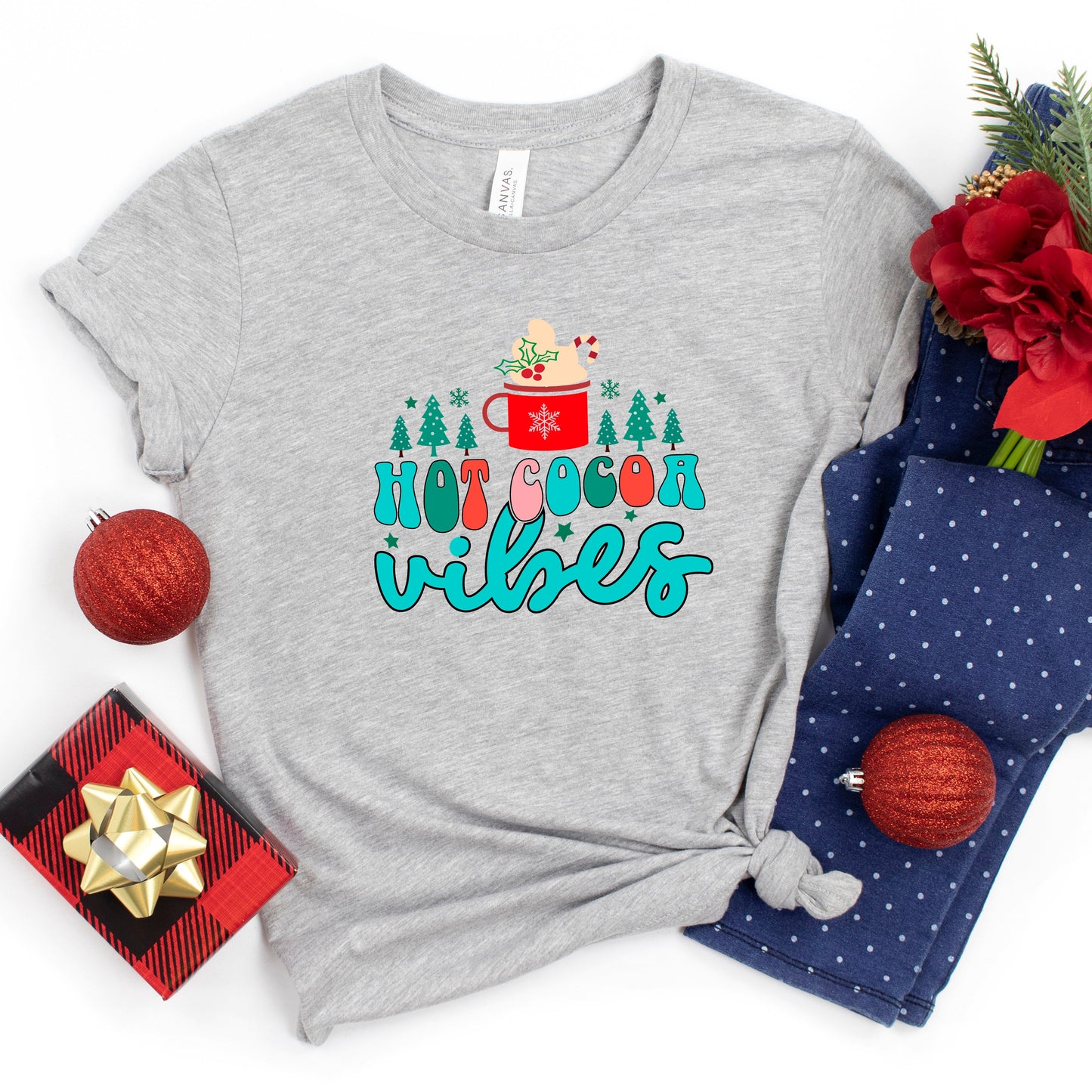Retro Hot Cocoa Vibes | Youth Short Sleeve Crew Neck
