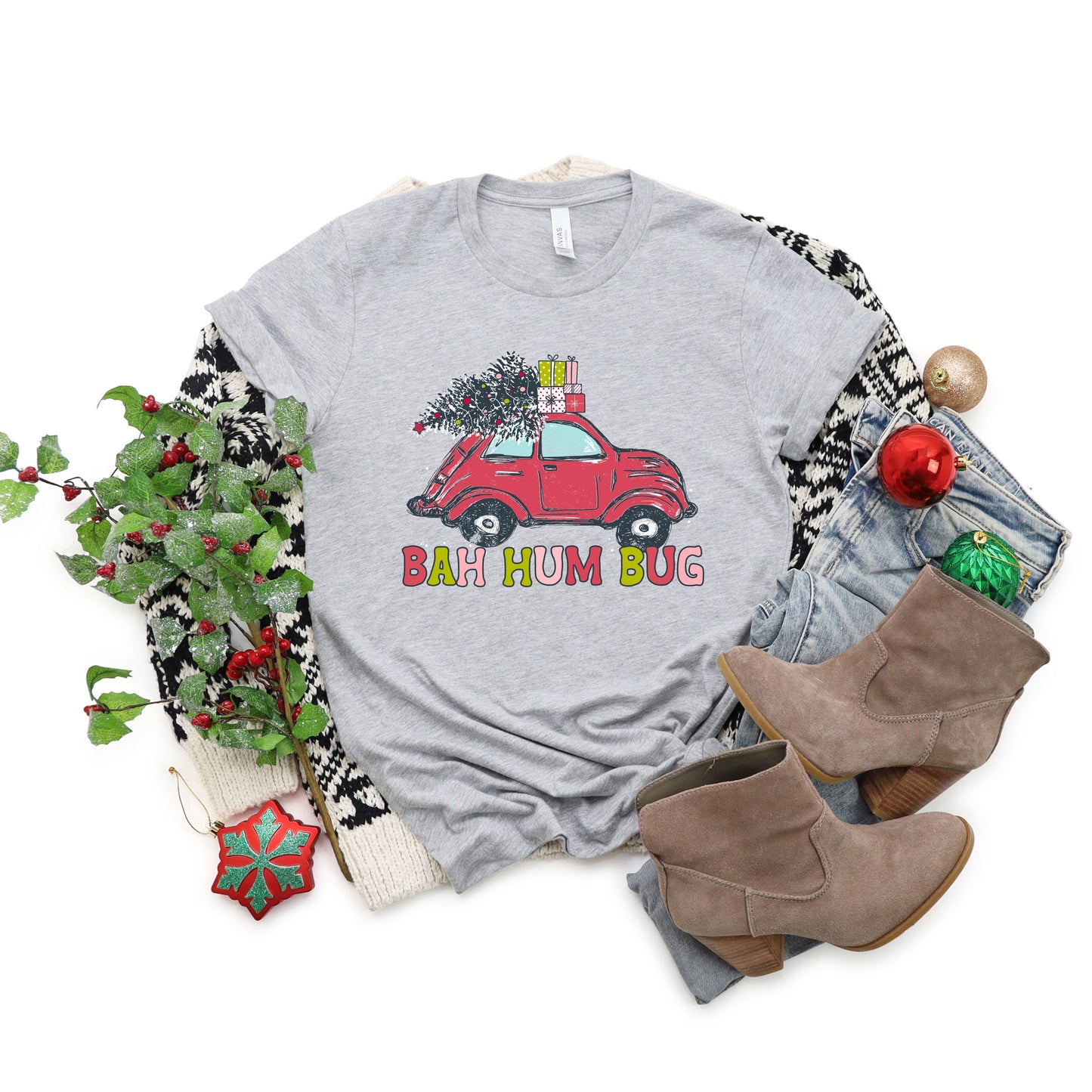 Bah Hum Bug Car | Short Sleeve Crew Neck