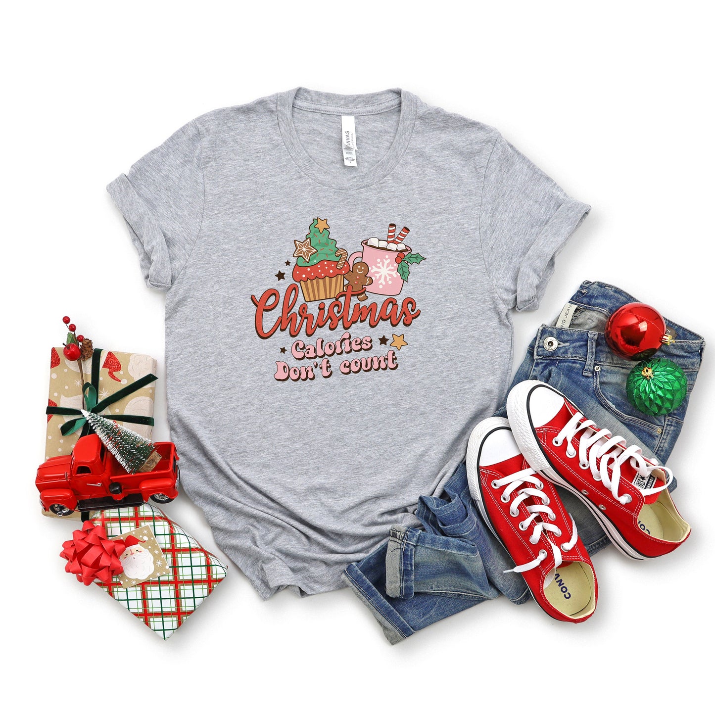 Christmas Calories Don't Count | Short Sleeve Graphic Tee