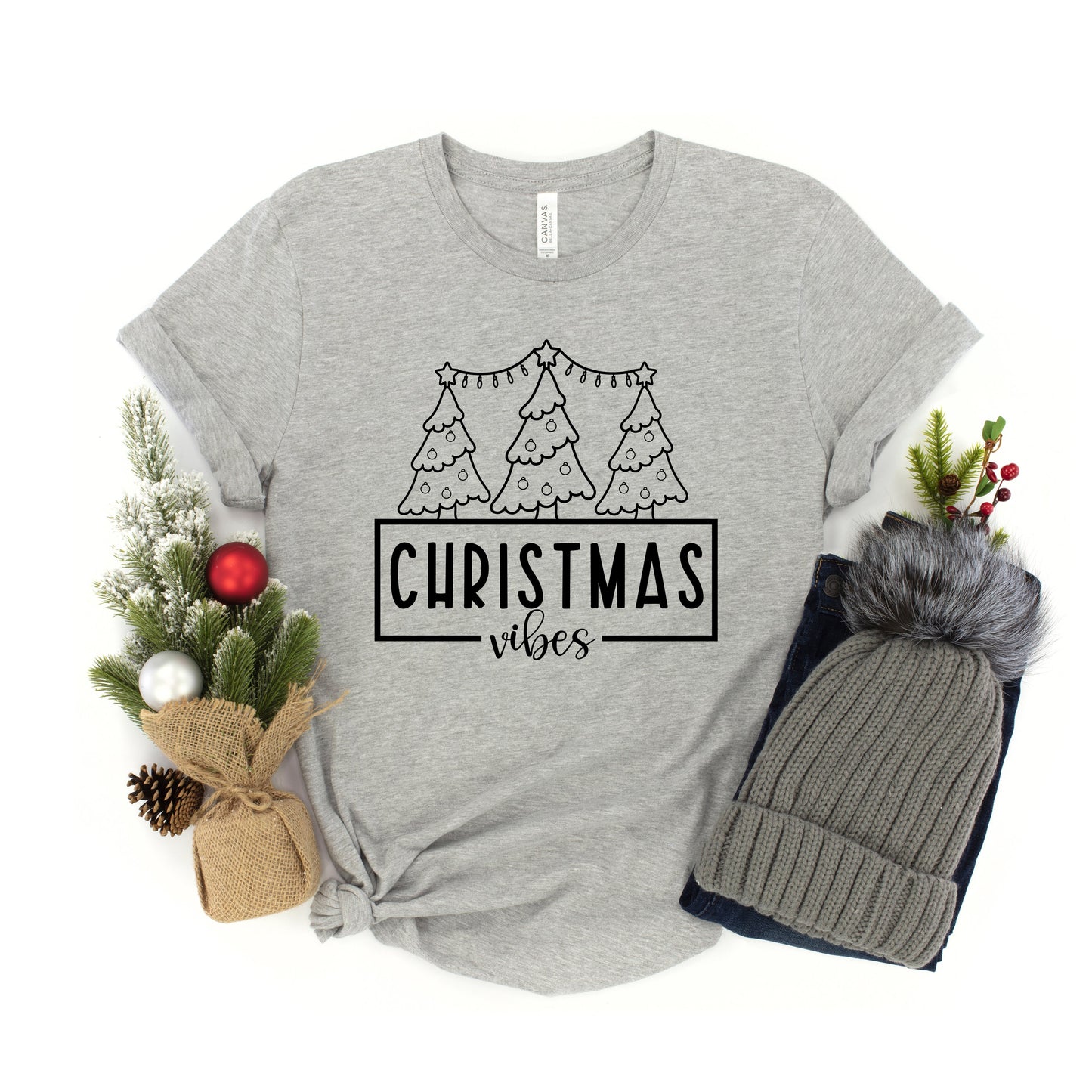 Christmas Vibes | Youth Short Sleeve Crew Neck