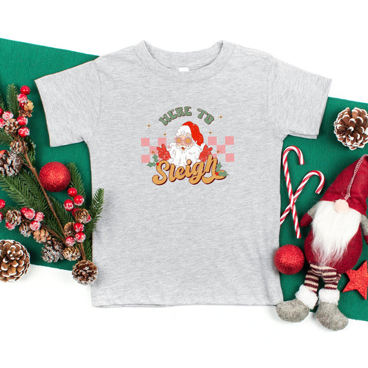 Here To Sleigh | Youth Short Sleeve Crew Neck