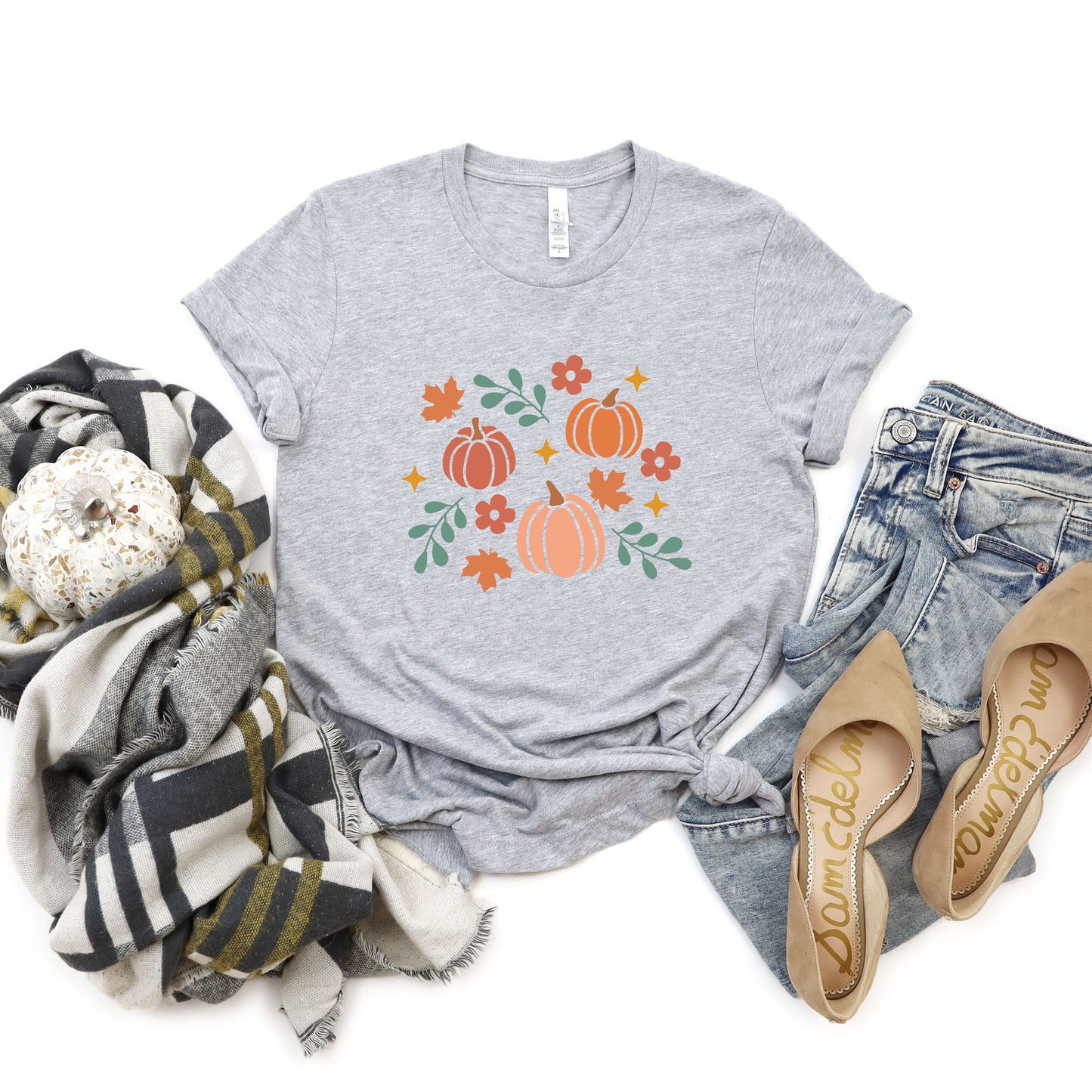 Pastel Pumpkins | Short Sleeve Crew Neck