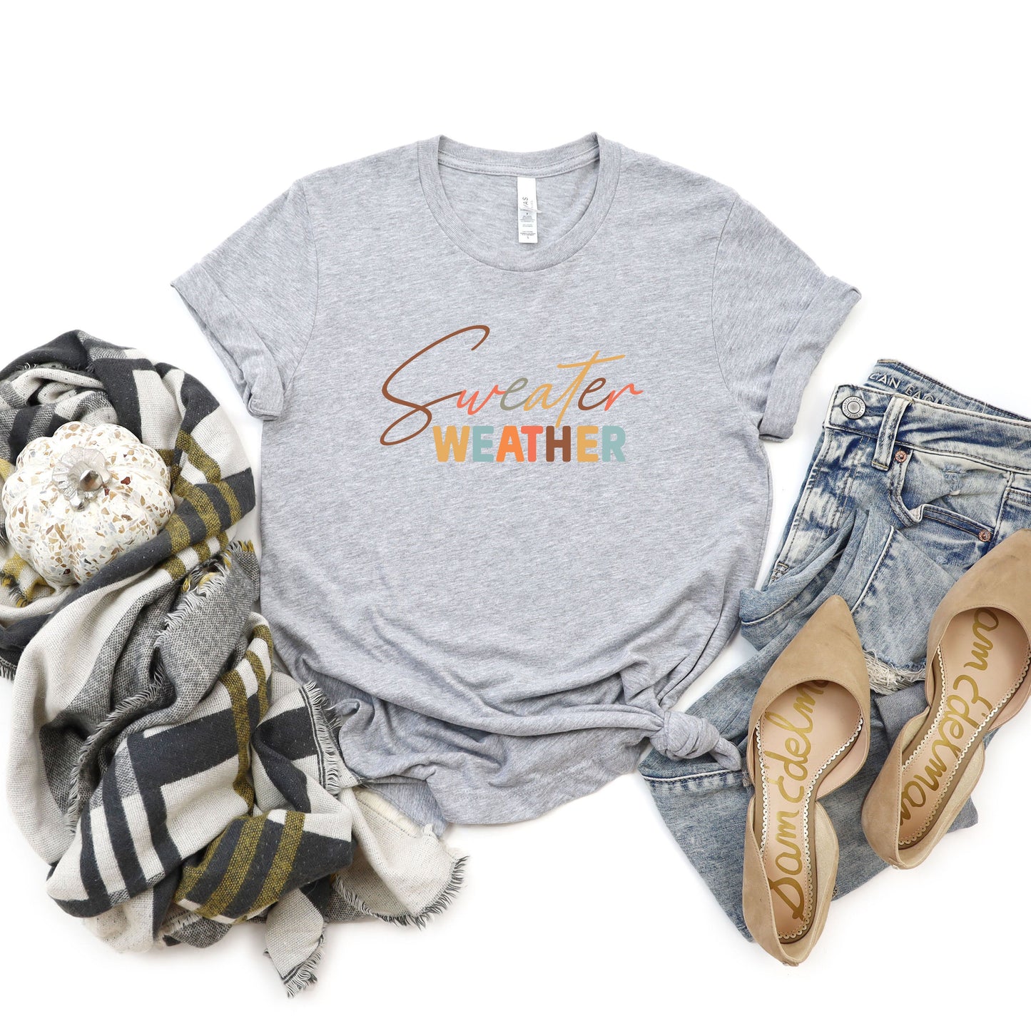 Sweater Weather Colorful | Short Sleeve Crew Neck