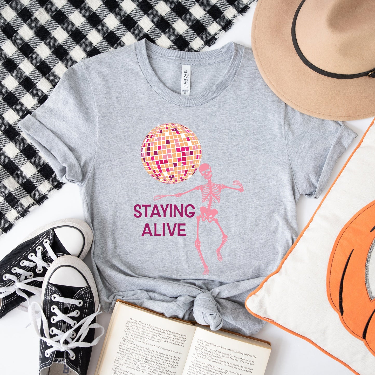 Staying Alive Disco Ball | Short Sleeve Crew Neck