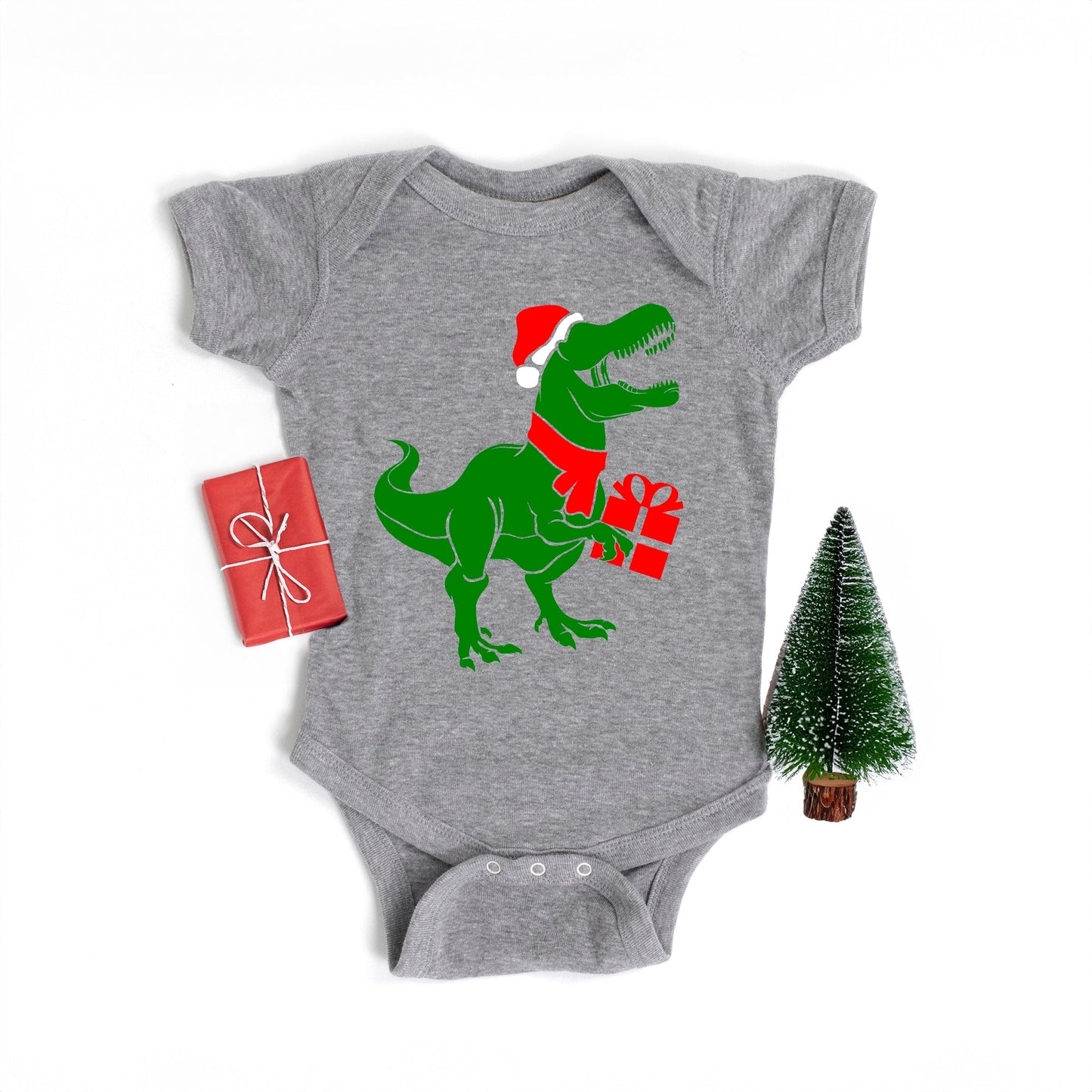 Dino Present | Baby Graphic Short Sleeve Bodysuit