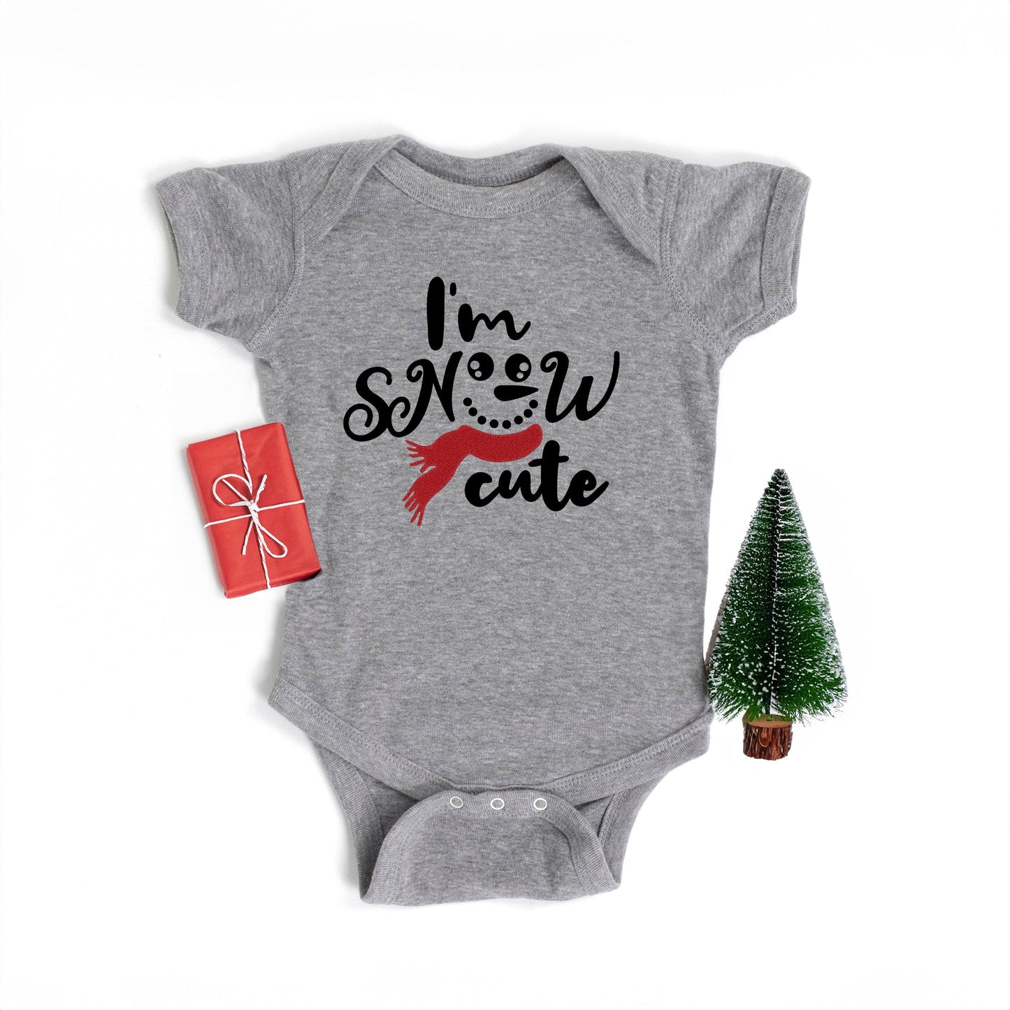 I'm Snow Cute Glitter | Baby Graphic Short Sleeve Bodysuit