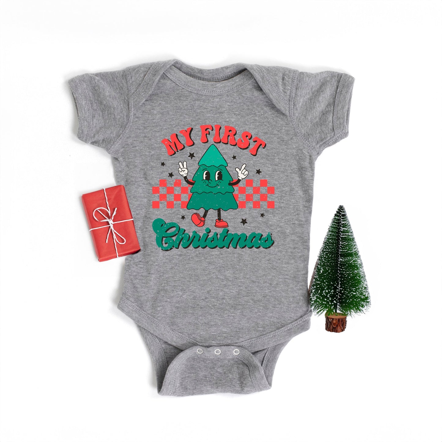 My First Christmas Tree | Baby Graphic Short Sleeve Bodysuit
