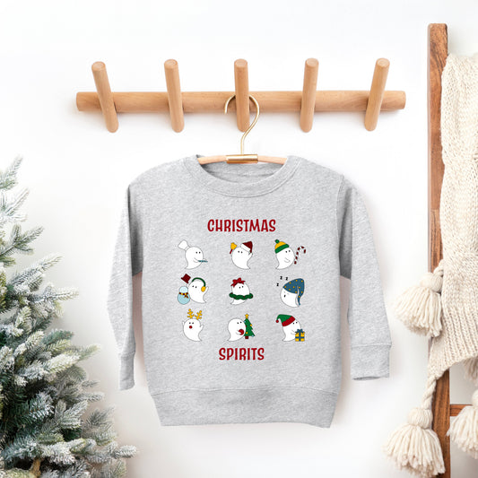 Christmas Spirits Red Words | Toddler Graphic Sweatshirt