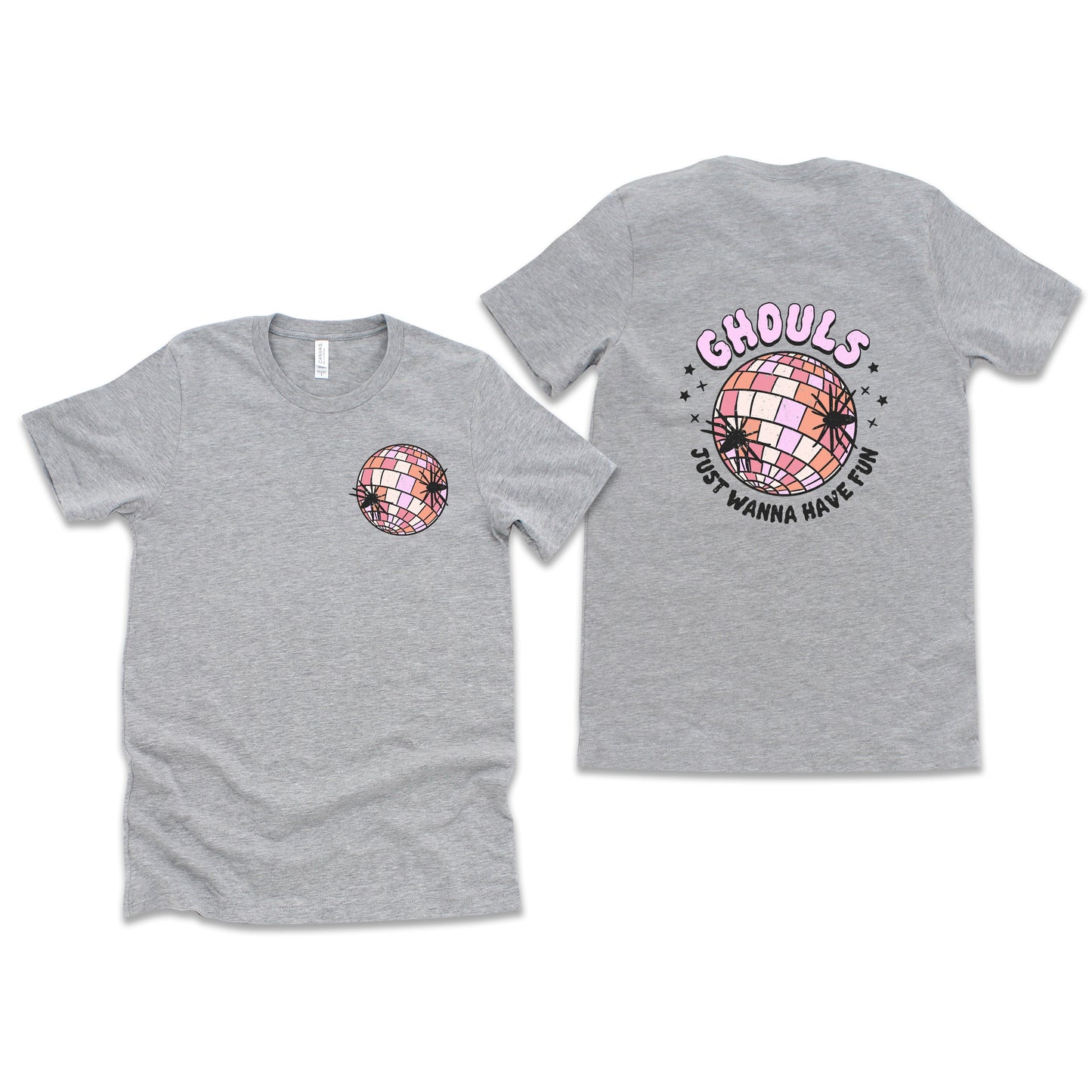 Ghouls Disco Ball | Front & Back Short Sleeve Graphic Tee