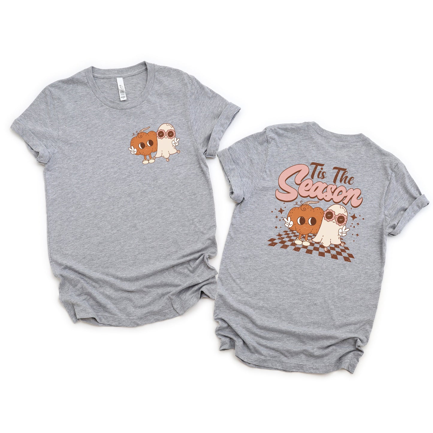 Tis The Season Pumpkin Ghost | Short Sleeve Crew Neck | Front and Back Ink