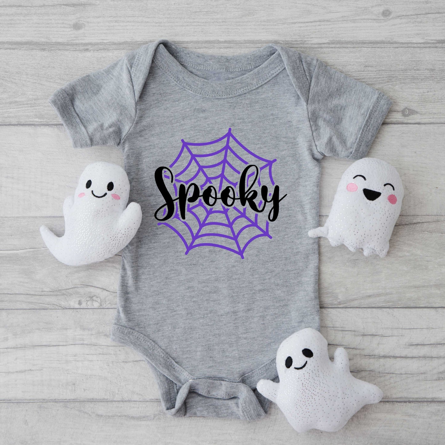 Spooky Web | Baby Graphic Short Sleeve Bodysuit