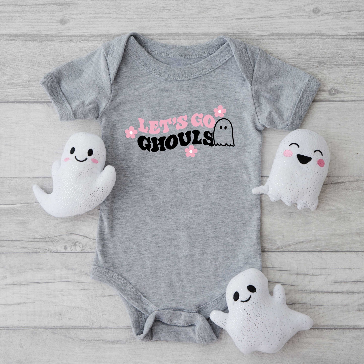 Ghost Let's Go Ghouls | Baby Graphic Short Sleeve Bodysuit