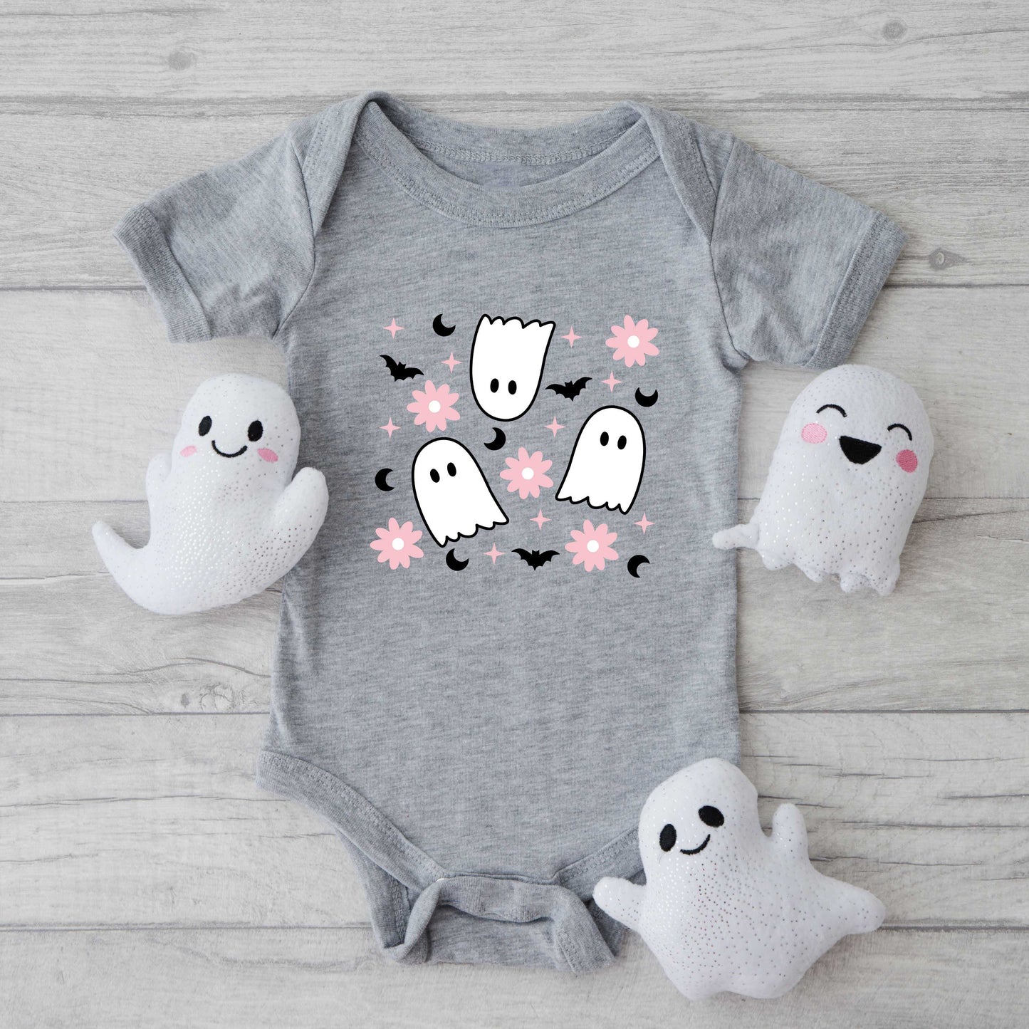 Ghost Flowers | Baby Graphic Short Sleeve Bodysuit