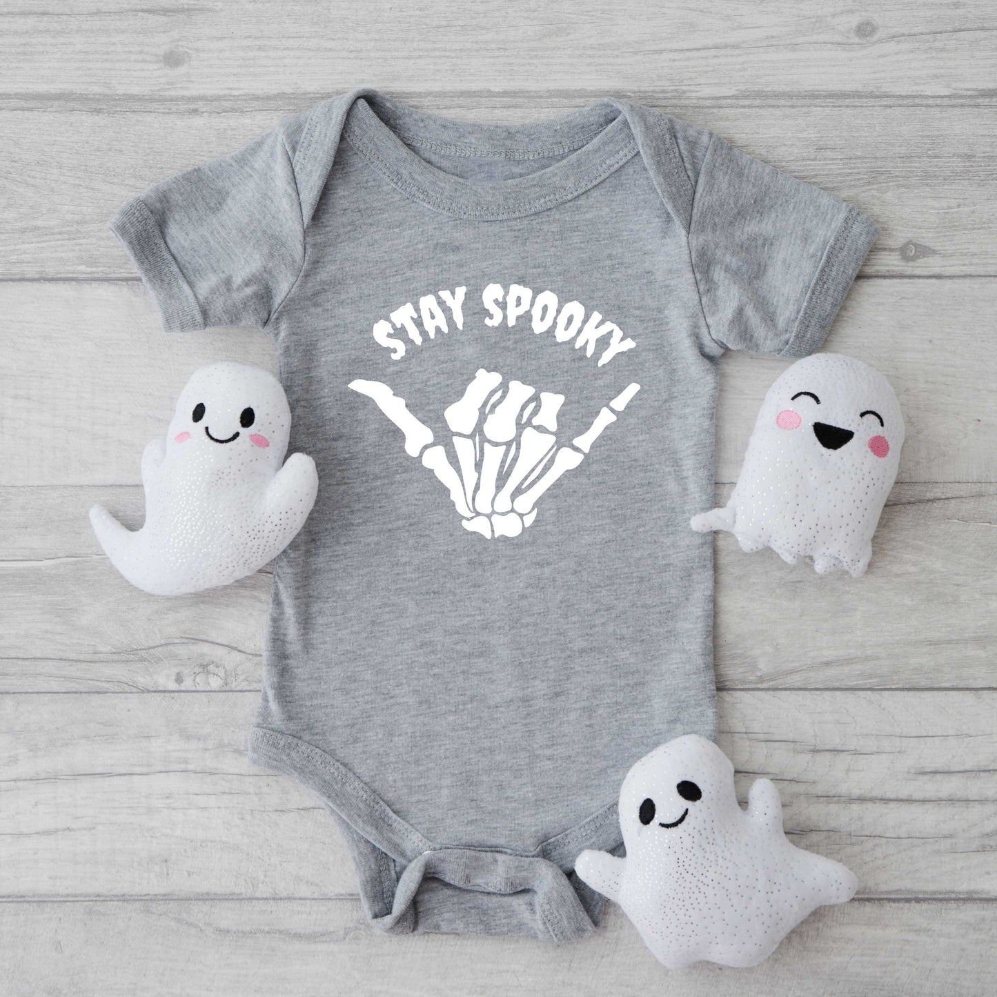 Stay Spooky Hand | Baby Graphic Short Sleeve Bodysuit