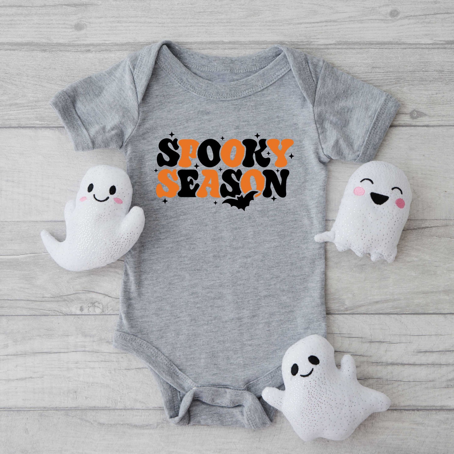 Retro Spooky Season | Baby Graphic Short Sleeve Bodysuit