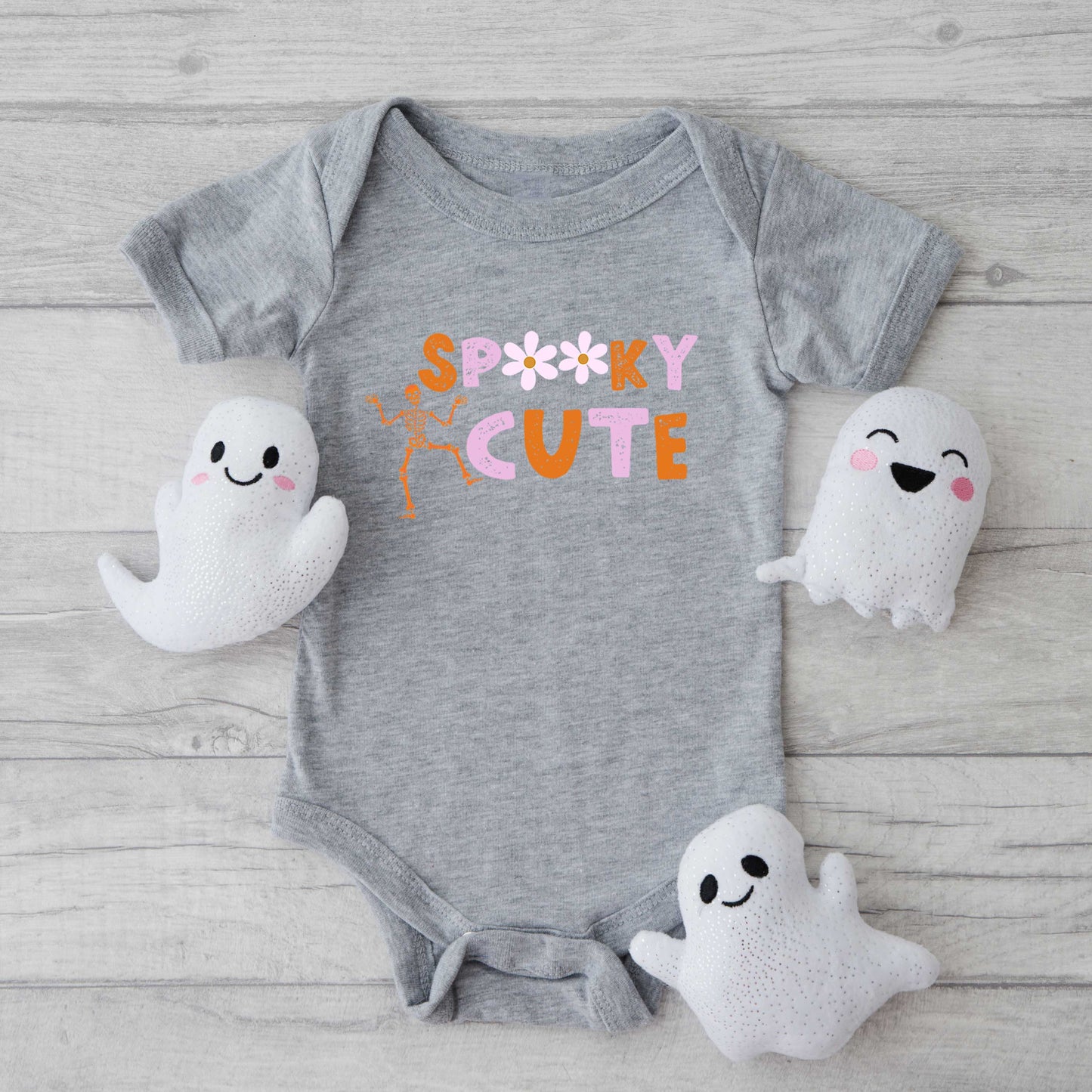 Spooky Cute Skeleton | Baby Graphic Short Sleeve Bodysuit