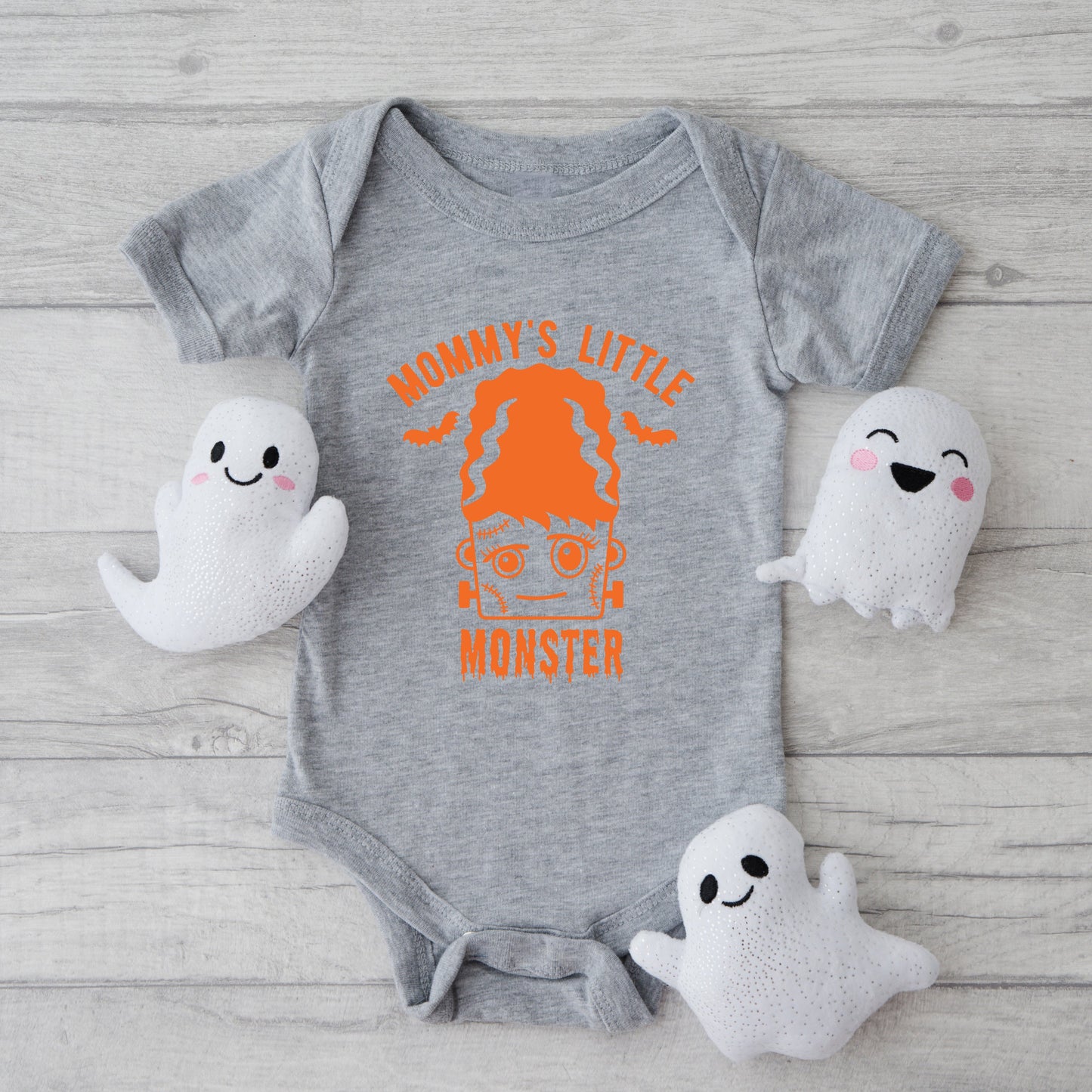 Mommy's Little Monster Girl | Baby Graphic Short Sleeve Bodysuit
