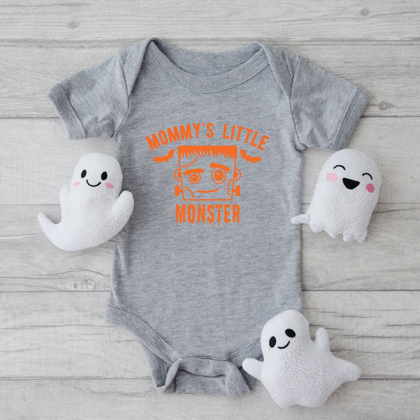Mommy's Little Monster Boy | Baby Graphic Short Sleeve Bodysuit