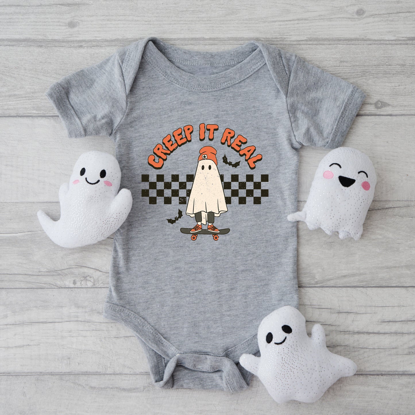Creep It Real Skate Board | Baby Graphic Short Sleeve Bodysuit