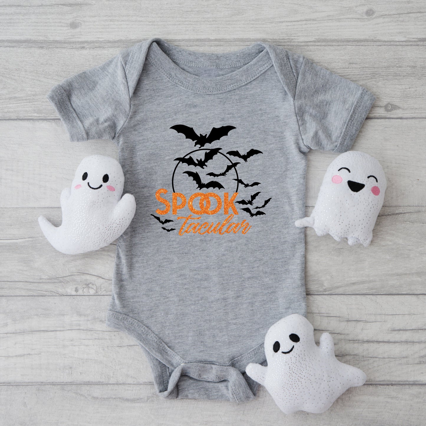 SpookTacular Glitter | Baby Graphic Short Sleeve Bodysuit
