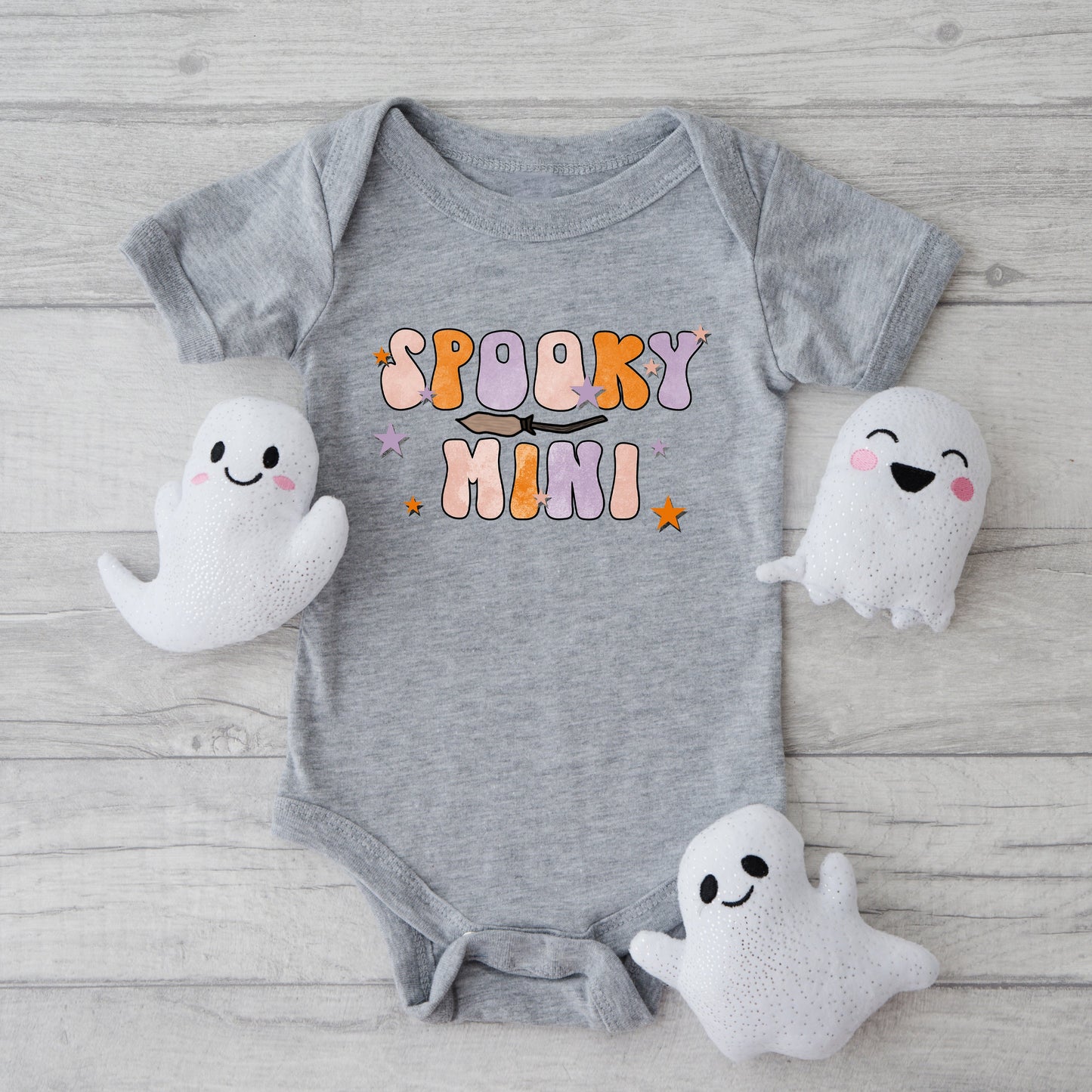 Spooky Mini Stars | Baby Graphic Short Sleeve Bodysuit