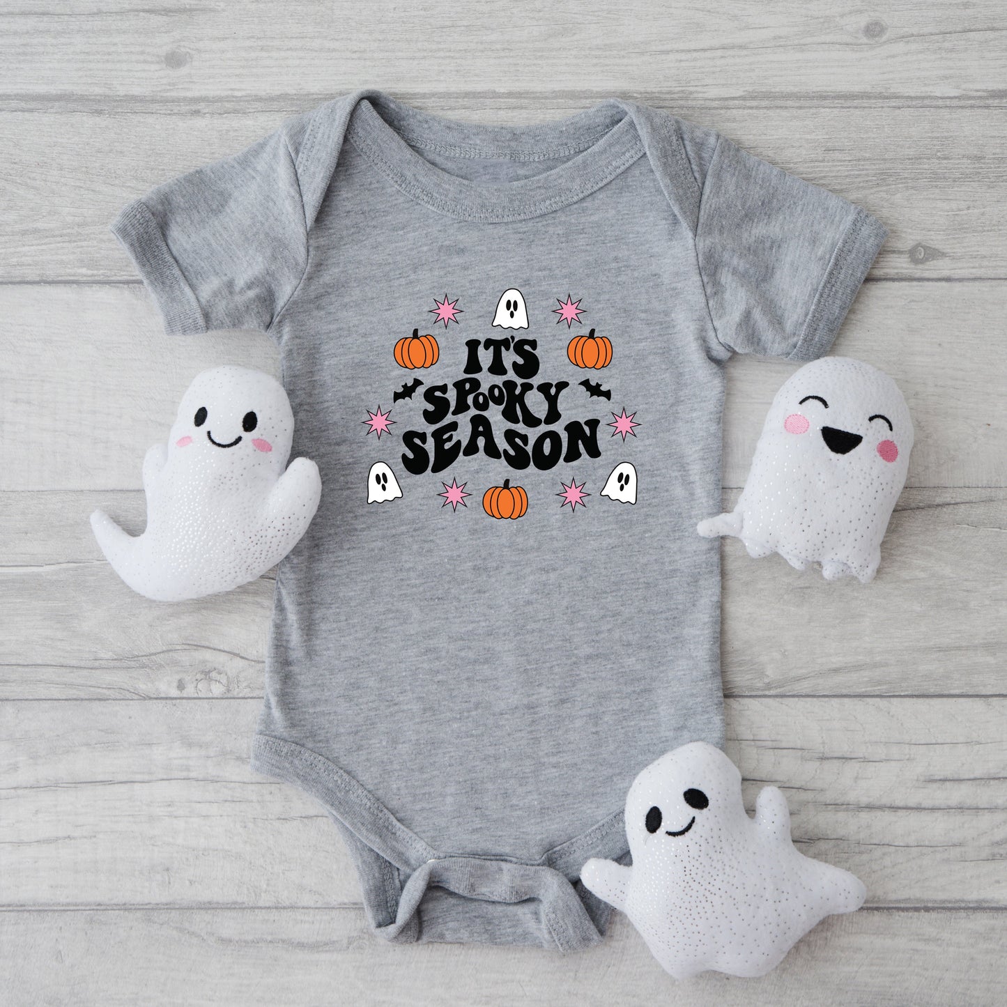 It's Spooky Season Ghost | Baby Graphic Short Sleeve Bodysuit