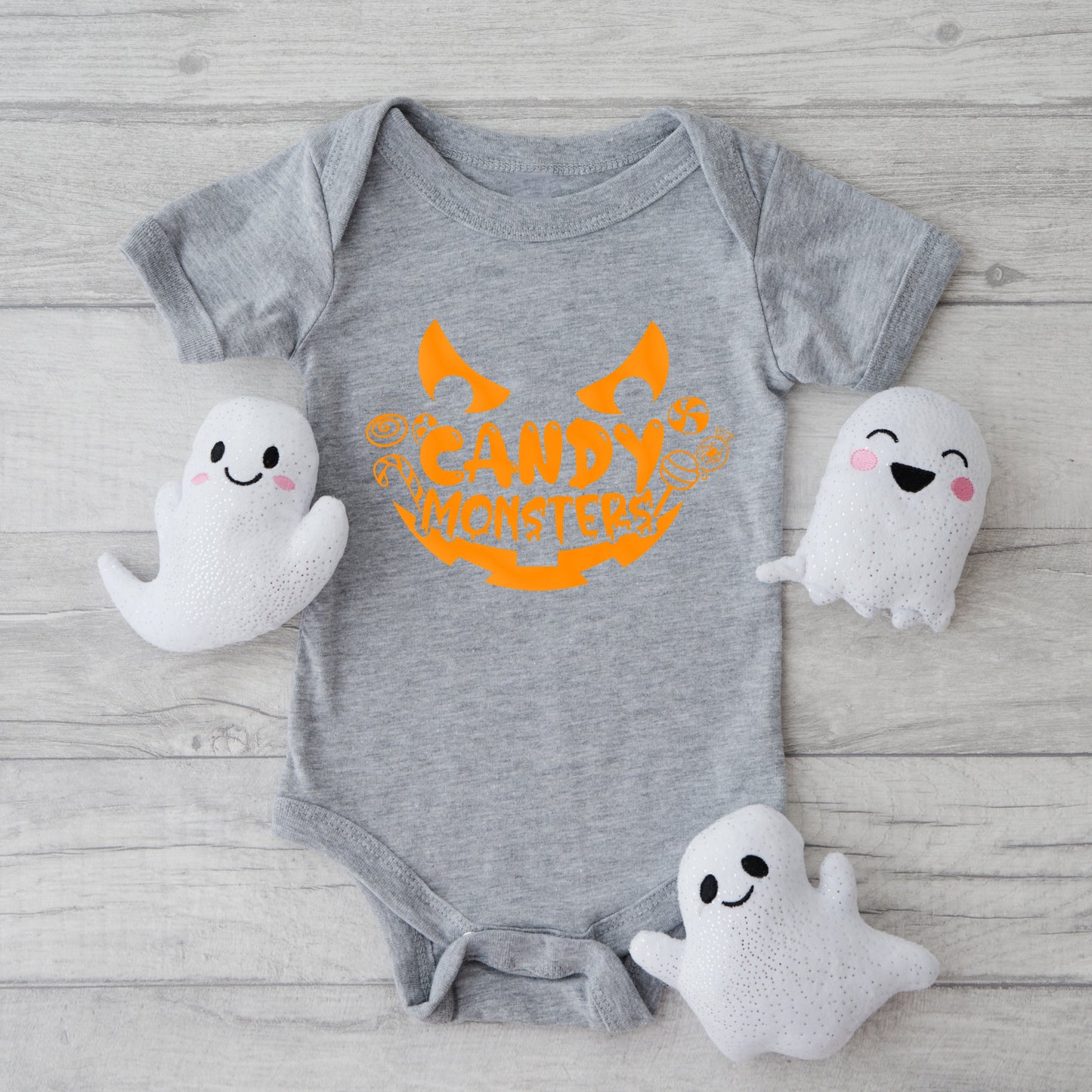 Candy Monster Puff Print | Baby Graphic Short Sleeve Bodysuit