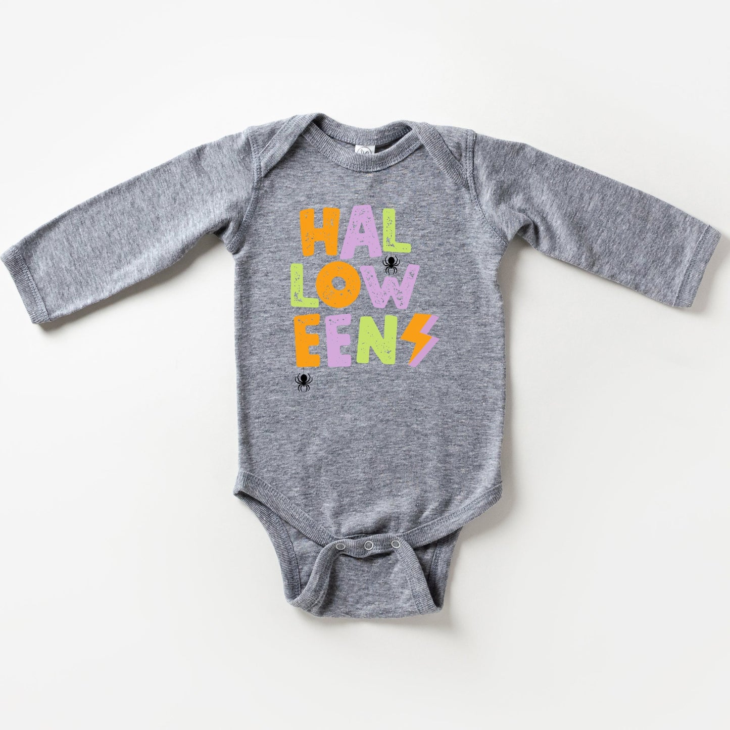 Halloween Lightning Bolt Colorful | Baby Long Sleeve Bodysuit