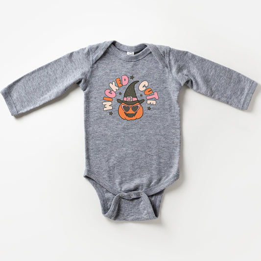 Wicked Cute Pumpkin | Baby Long Sleeve Bodysuit