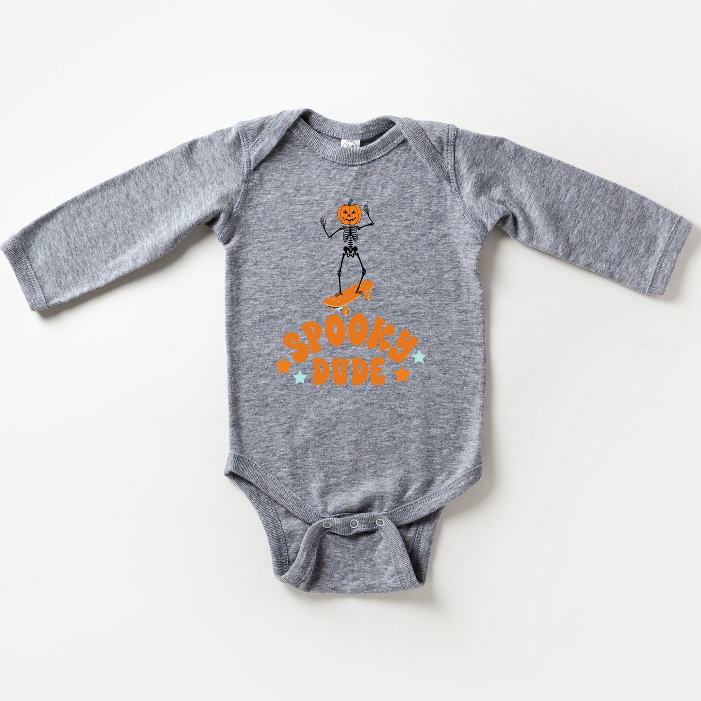 Spooky Dude Skeleton | Baby Long Sleeve Bodysuit