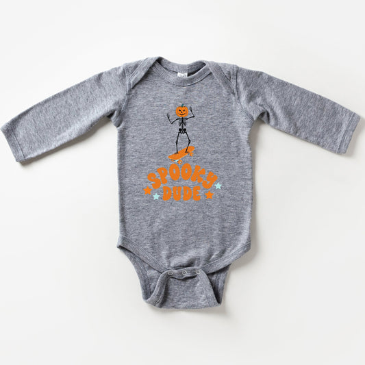 Spooky Dude Skeleton | Baby Long Sleeve Bodysuit