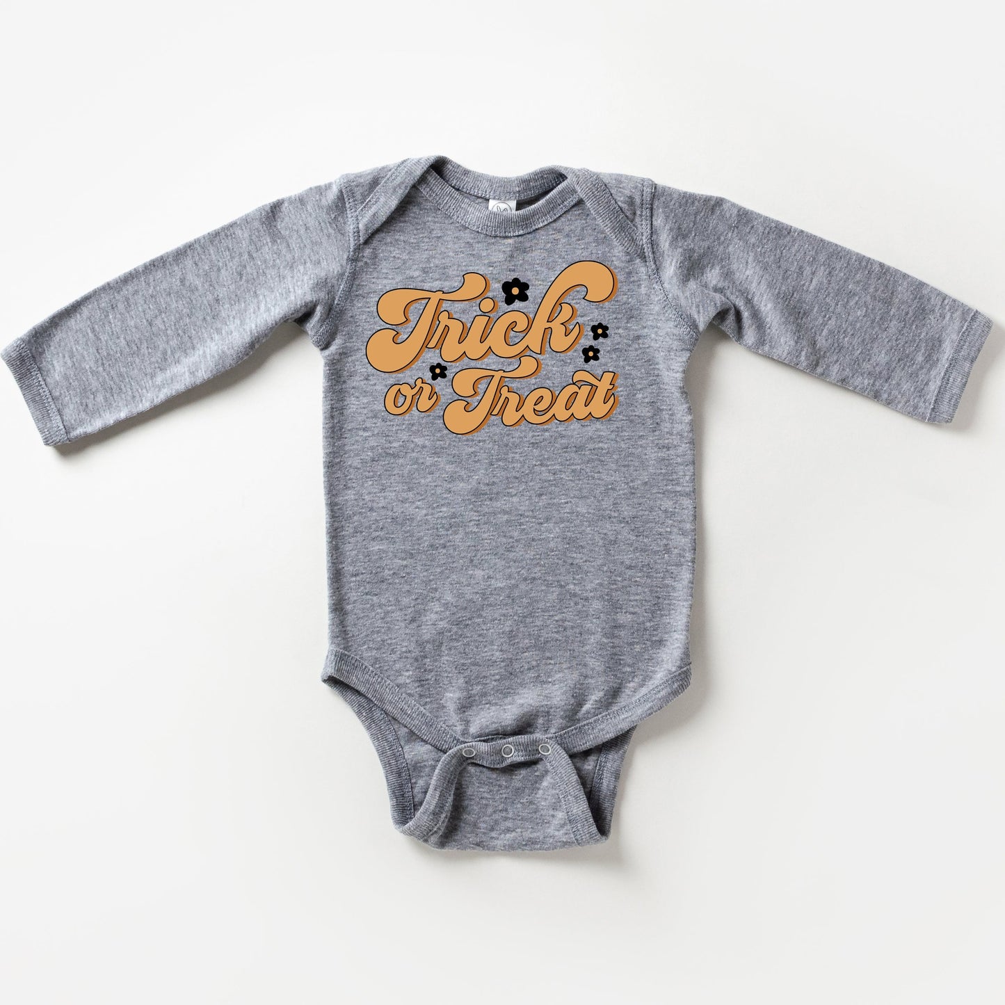 Trick Or Treat Flowers | Baby Long Sleeve Bodysuit