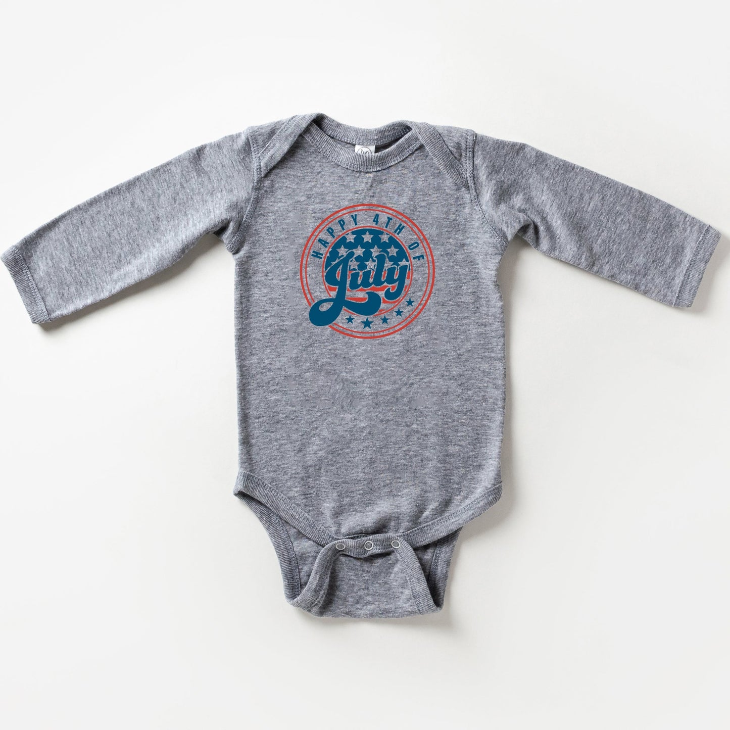 Happy Fourth Circle | Baby Long Sleeve Bodysuit