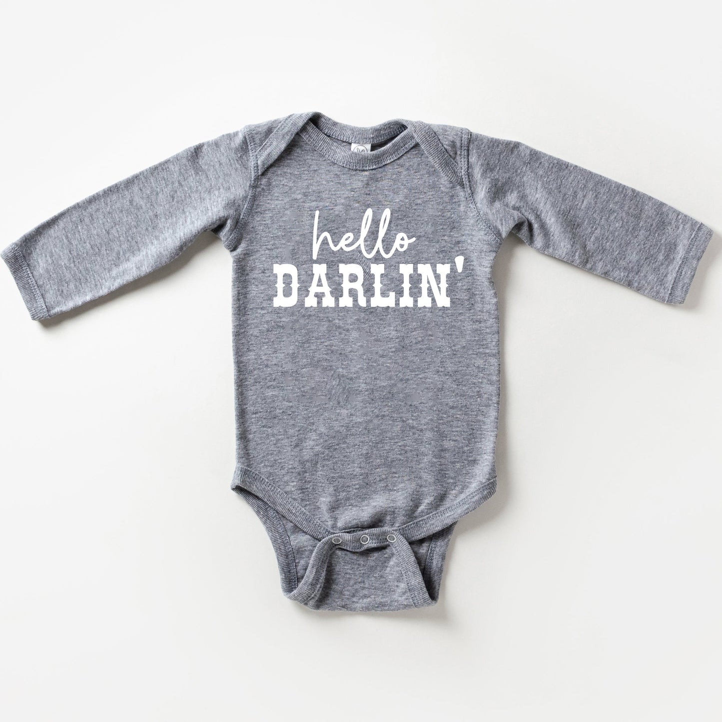 Hello Darlin' | Baby Long Sleeve Bodysuit