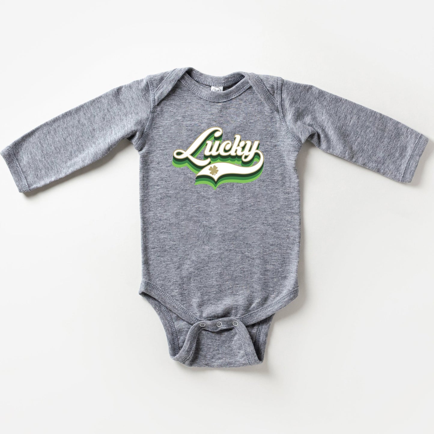 Lucky Script | Baby Long Sleeve Bodysuit