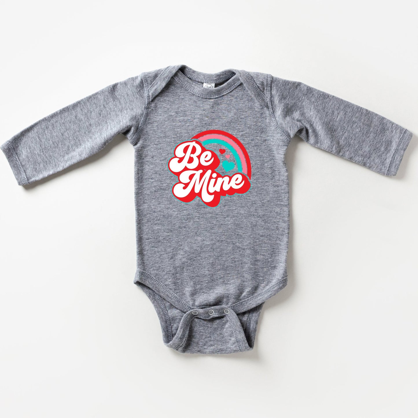 Be Mine Rainbow | Baby Long Sleeve Bodysuit